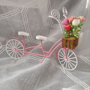 Pier 1 Metal Bicycle Pink White Decoration Memo/Photo Holder Home Furnishings